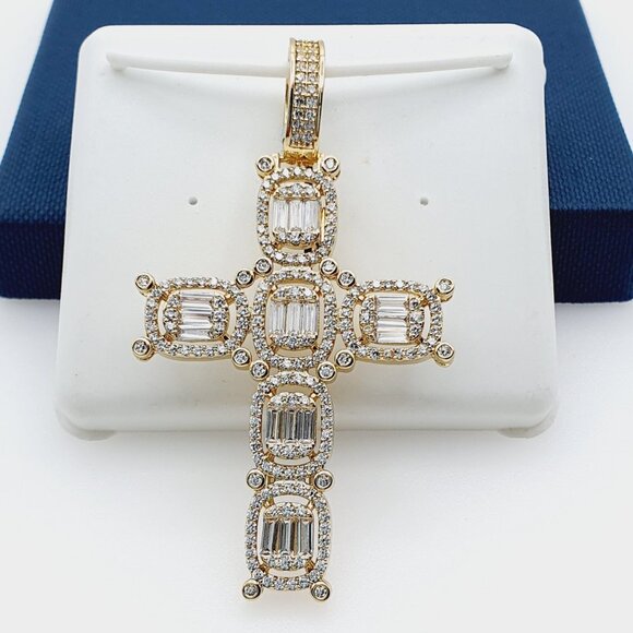 14K Gold Plated Cubic Zircon Pendant, EVBRS383 - Picture 4 of 9